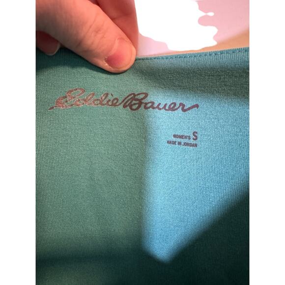 Eddie Bauer Women's Blue Solid Sleeveless V-Neck Mini Warp Dress Size Small - Picture 3 of 5